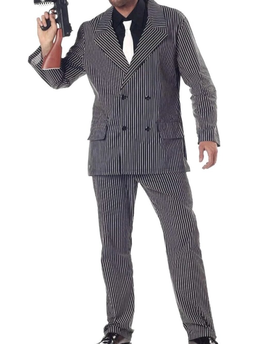 Gangster Suit 20's Retro Mob Mafia Boss Halloween Adult Costume Adult Plus 46-52